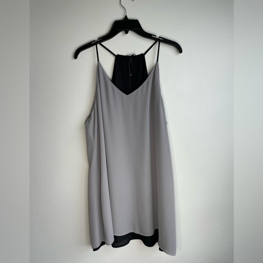 Tempted Reversible Black & Gray tank top | Large